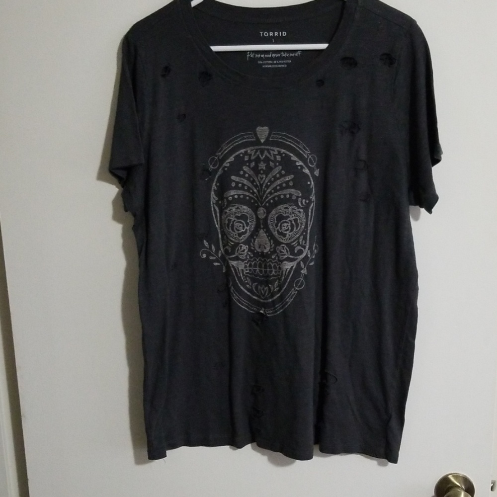 Torrid distressed shirt